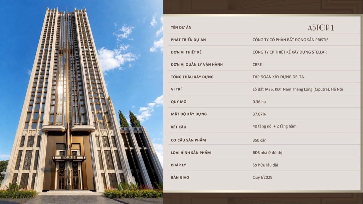 Astor 1 Ciputra - Phối cảnh tổng thể tòa tháp