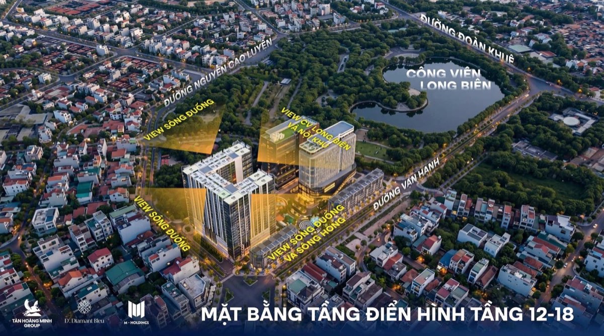 D'.Diamant Bleu - Góc nhìn mặt đứng tòa căn hộ